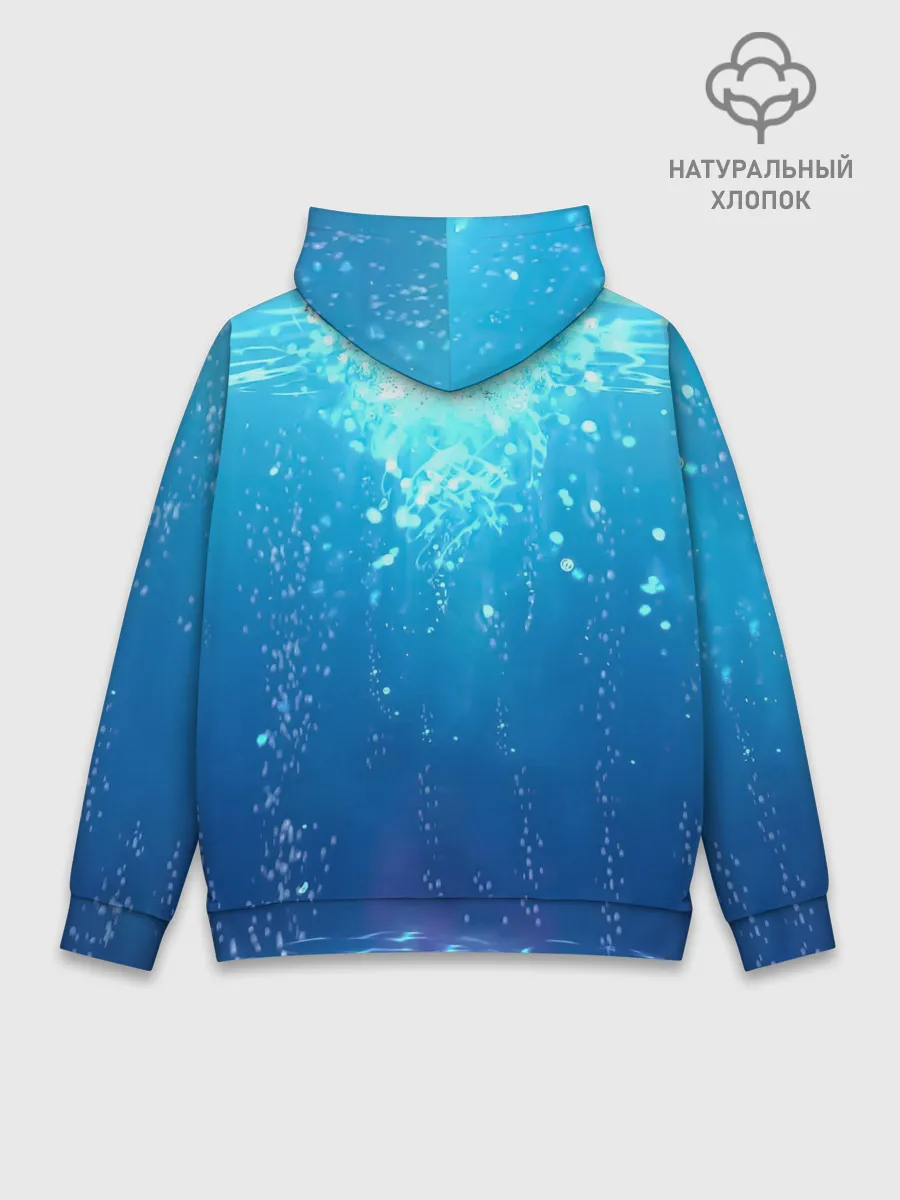Худи мужской база хлопок / Дыхание Воды - Гию Томиока