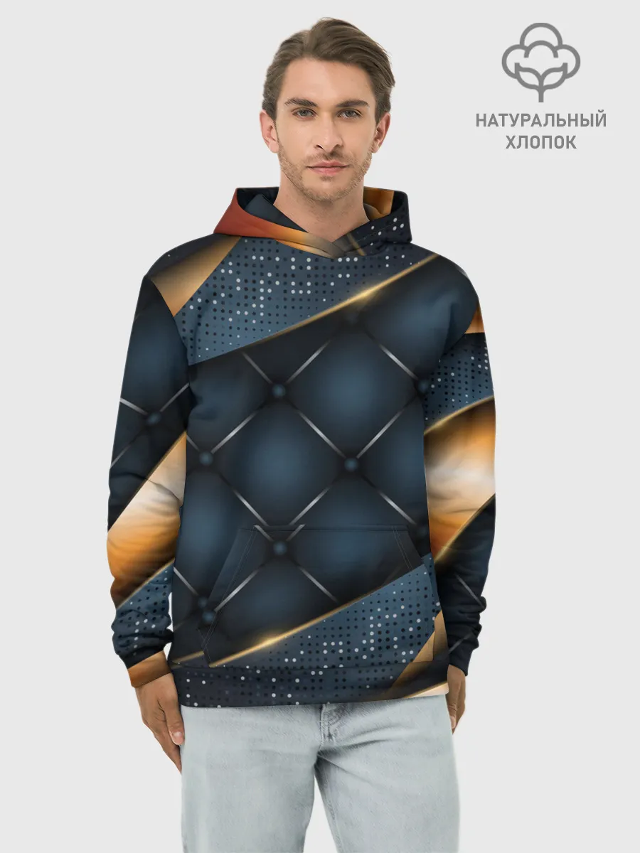 Худи мужской база хлопок / 3D VIP GOLD CORNERS