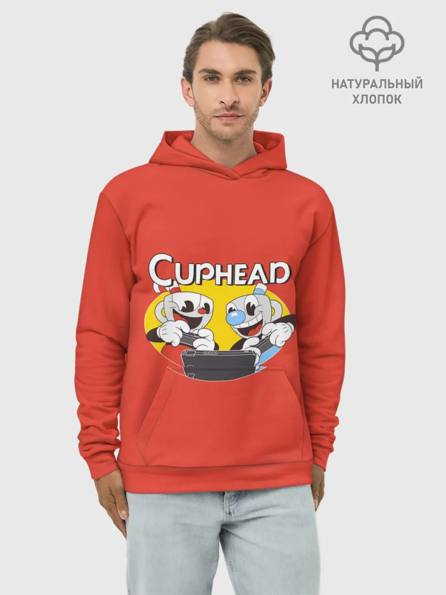 Худи мужской база хлопок / Cuphead