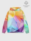 Худи мужской база хлопок / Радужная геометрия