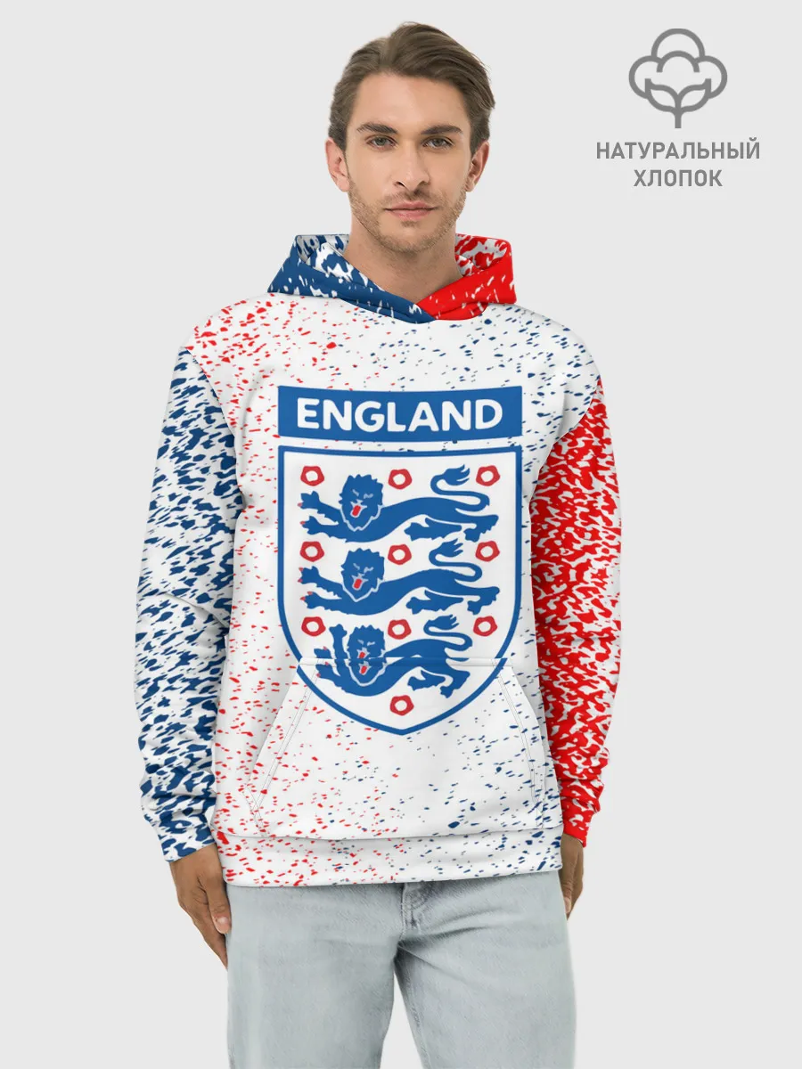 Худи мужской база хлопок / Сборная Англии