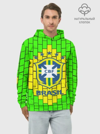 Худи мужской база хлопок / Сборная Бразилии