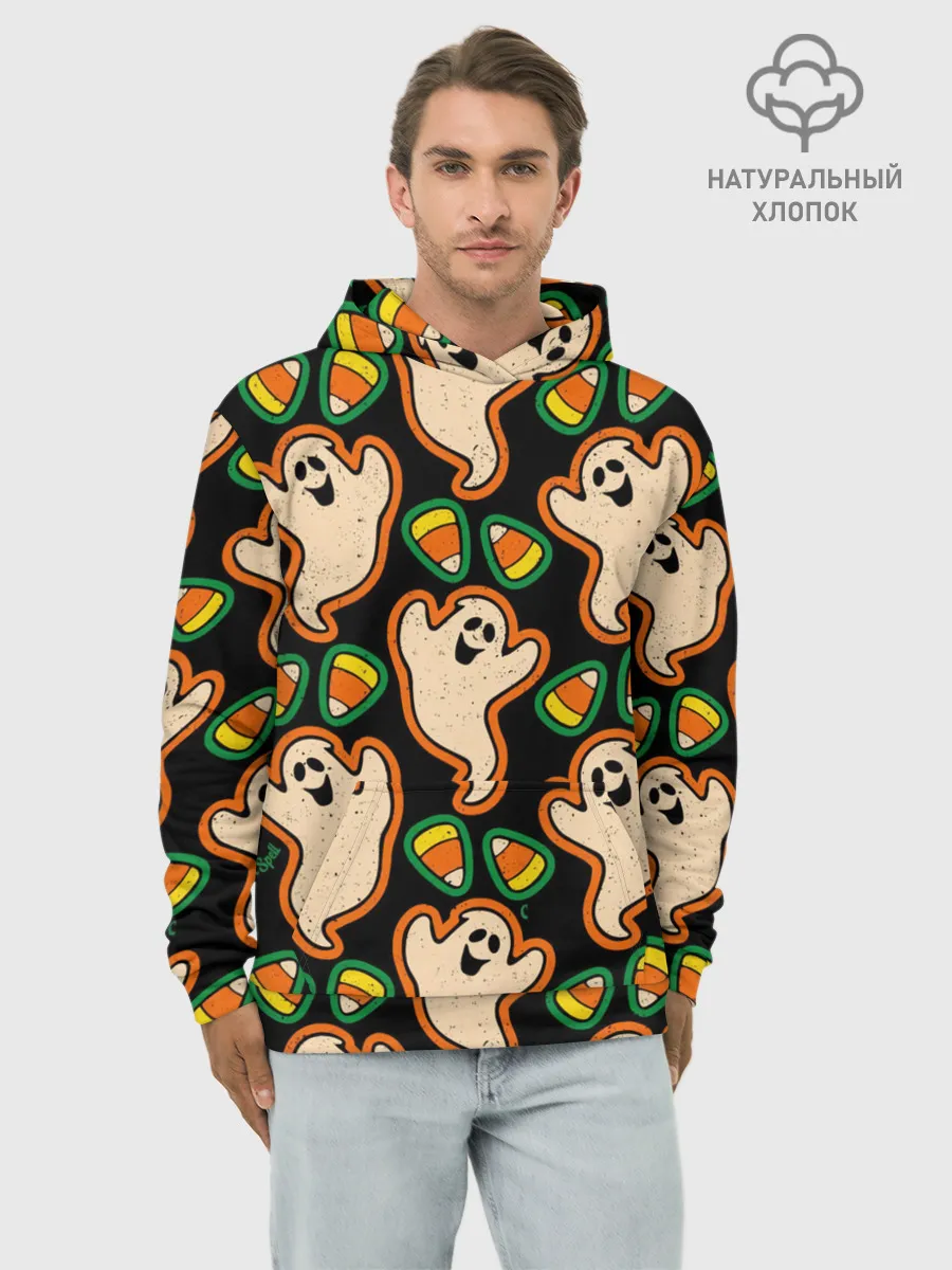 Худи мужской база хлопок / Привидения | Колпаки