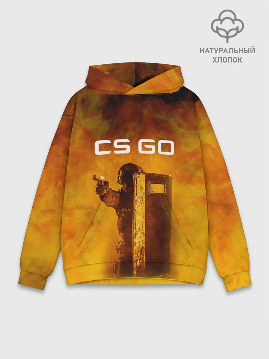 Худи мужской база хлопок / CS GO SWAT | КС ГО