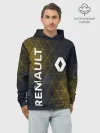 Худи мужской база хлопок / RENAULT РЕНО ЖЕЛТАЯ ГЕОМЕТРИЯ