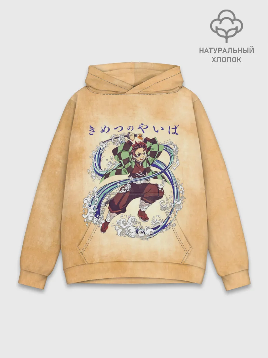 Худи мужской база хлопок / Танджиро Камадо Kimetsu no Yaiba
