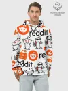 Худи мужской база хлопок / REDDIT / РЕДДИТ / ЛОГОБОМБИНГ
