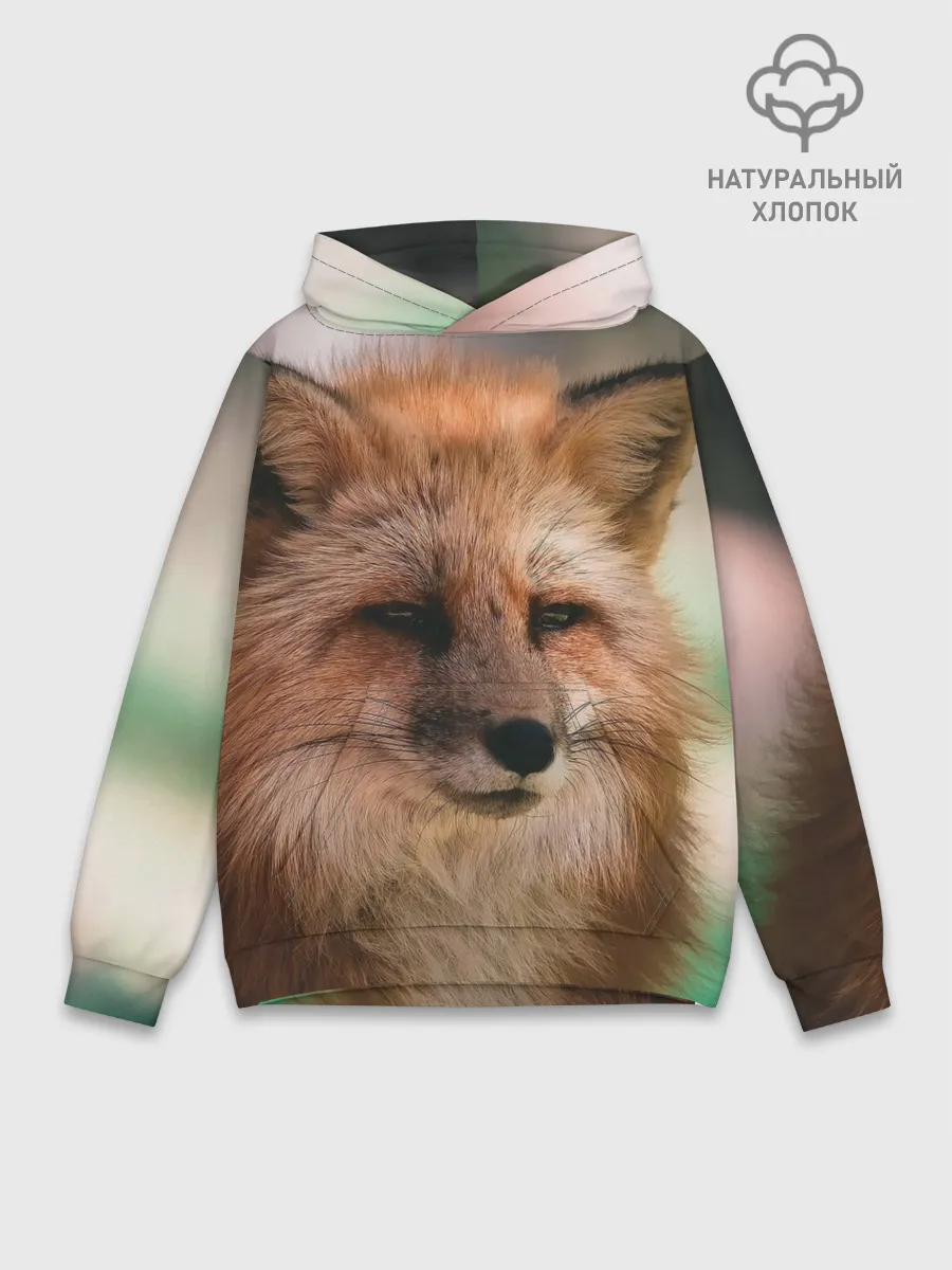 Худи мужской база хлопок / Строгая лисица