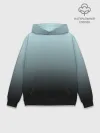 Худи мужской база хлопок / Black and Blue gradient