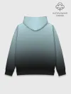 Худи мужской база хлопок / Black and Blue gradient