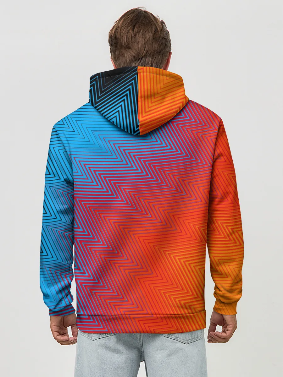 Худи мужской база хлопок / ГРАДИЕНТ АБСТРАКЦИЯ / GRADIENT