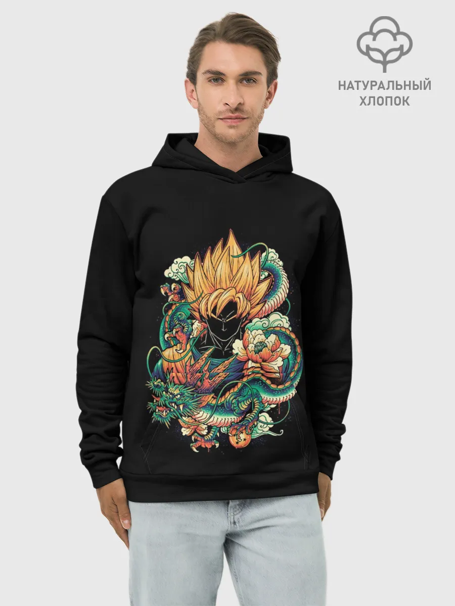 Худи мужской база хлопок / Dragon Ball. Retro Style