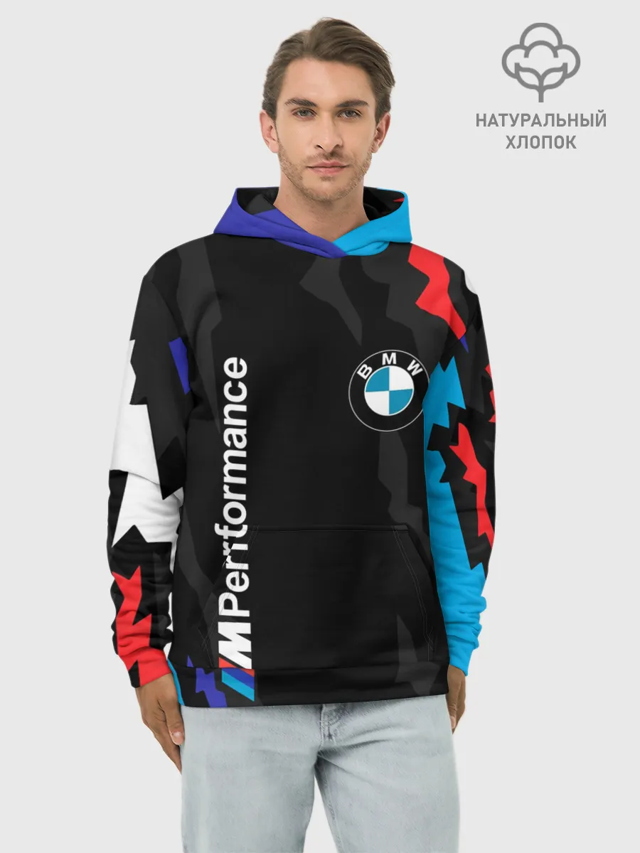 Худи мужской база хлопок / BMW M PERFORMANCE / БМВ М
