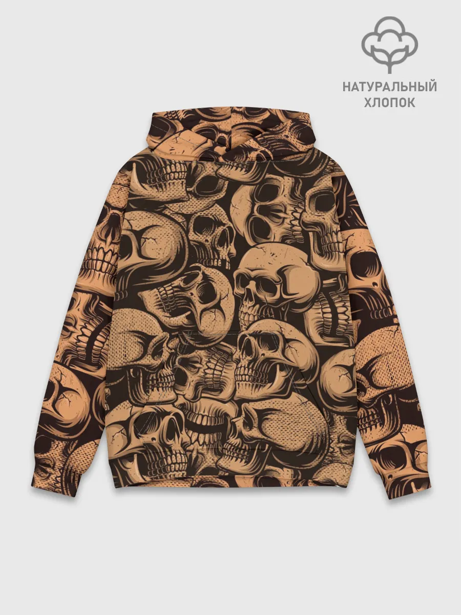 Худи мужской база хлопок / Черепа