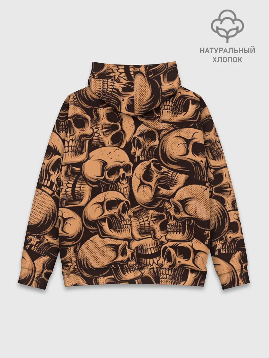 Худи мужской база хлопок / Черепа