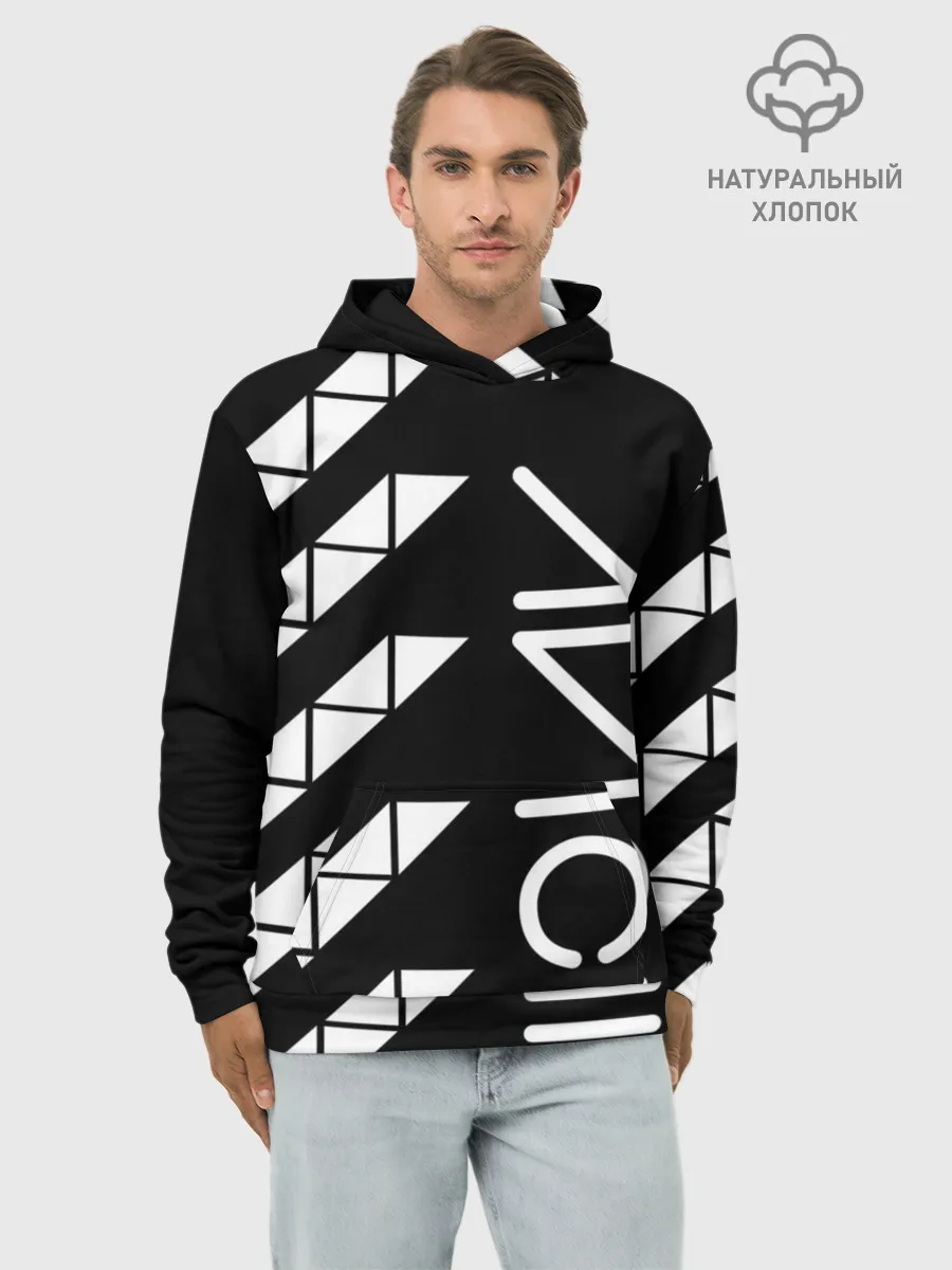 Худи мужской база хлопок / AVICII ГЕОМЕТРИЯ