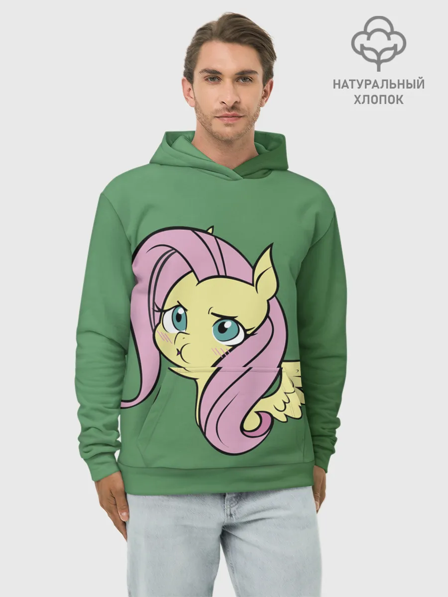 Худи мужской база хлопок / Милая Флаттершайн