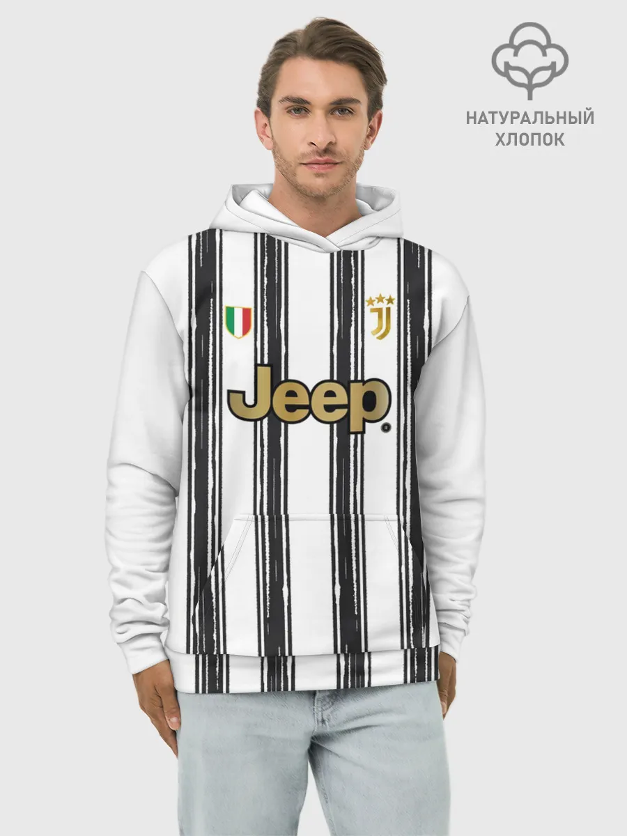 Худи мужской база хлопок / Форма Ювентуса 2020 2021 дом