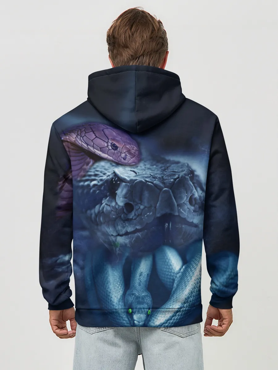 Худи мужской база хлопок / Мифические змеи