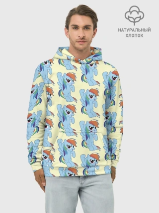 Худи мужской база хлопок / Rainbow Dash