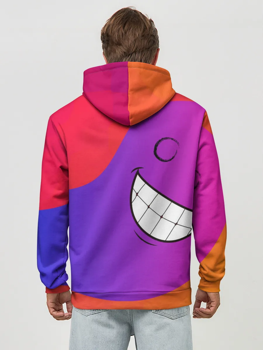 Худи мужской база хлопок / Градиент призрак