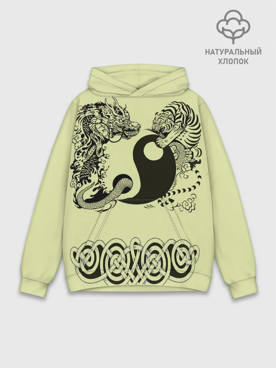 Худи мужской база хлопок / кельтский узор