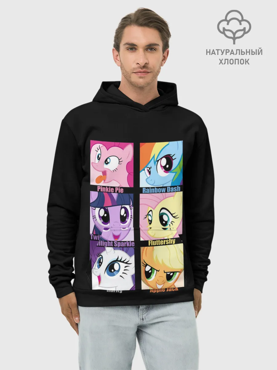 Худи мужской база хлопок / Pony team