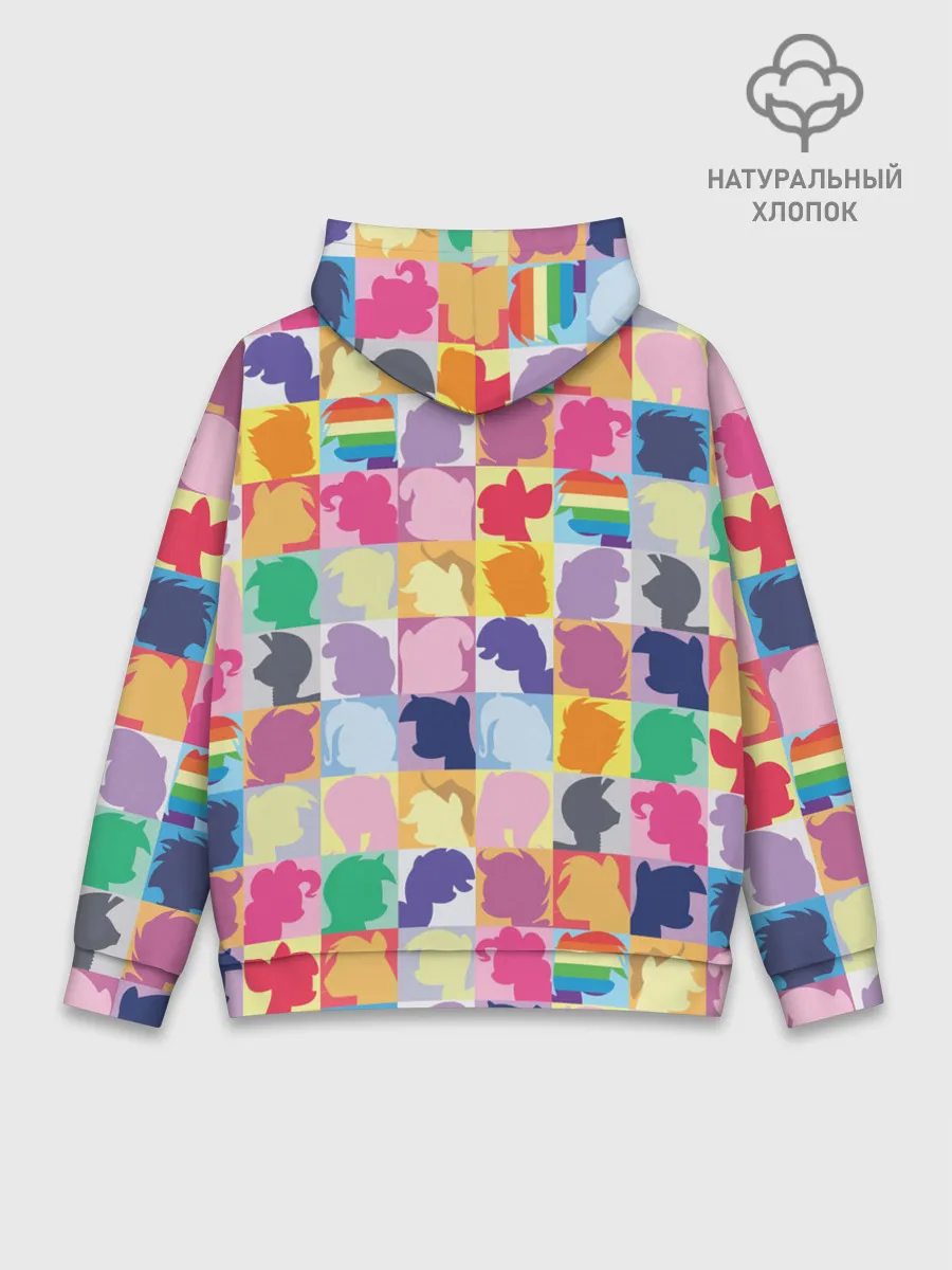 Худи мужской база хлопок / Команда пони