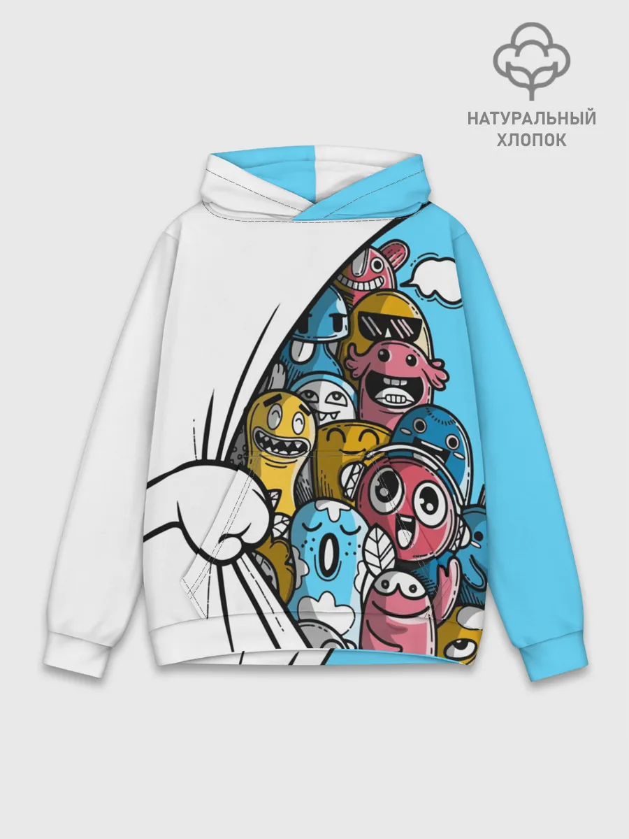 Худи мужской база хлопок / Монстрики