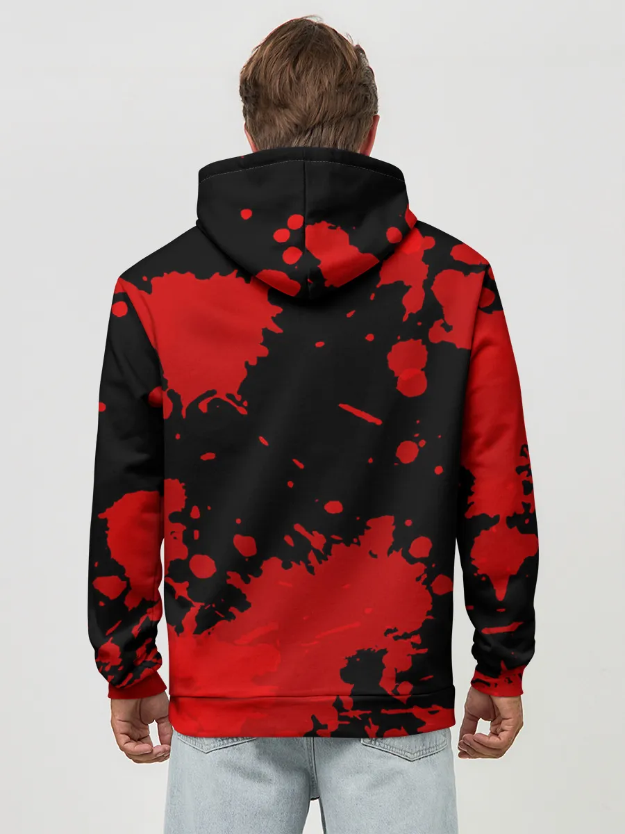 Худи мужской база хлопок / Стив с мечом Minecraft