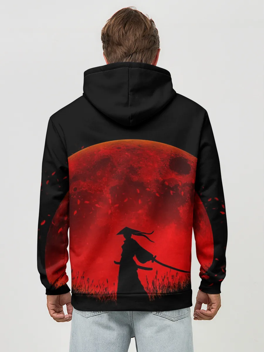 Худи мужской база хлопок / Самурай 3D