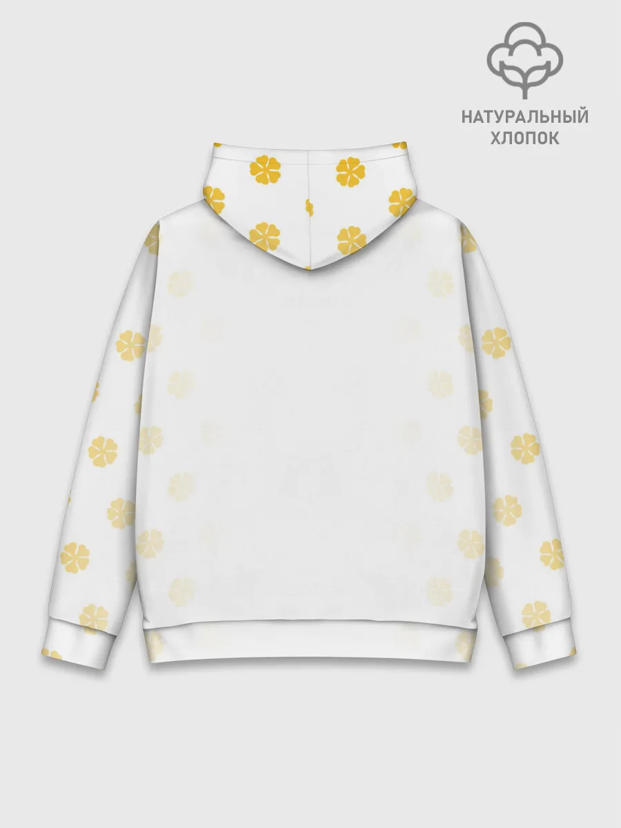 Худи мужской база хлопок / Юно с книгой Черный Клевер