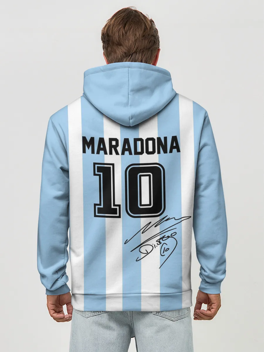Худи мужской база хлопок / Форма Марадоны с автографом