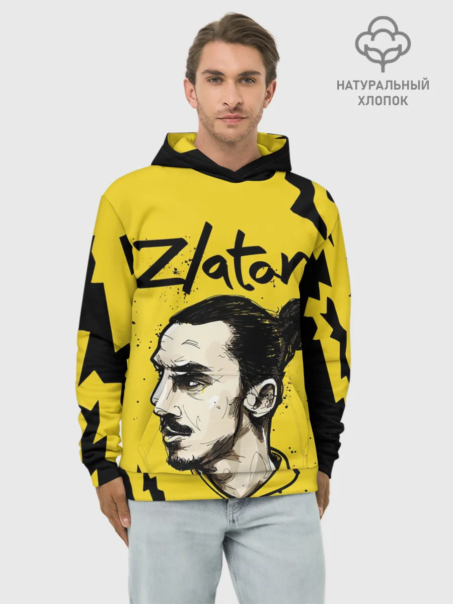 Худи мужской база хлопок / ЗЛАТАН ИБРАГИМОВИЧ / ZLATAN