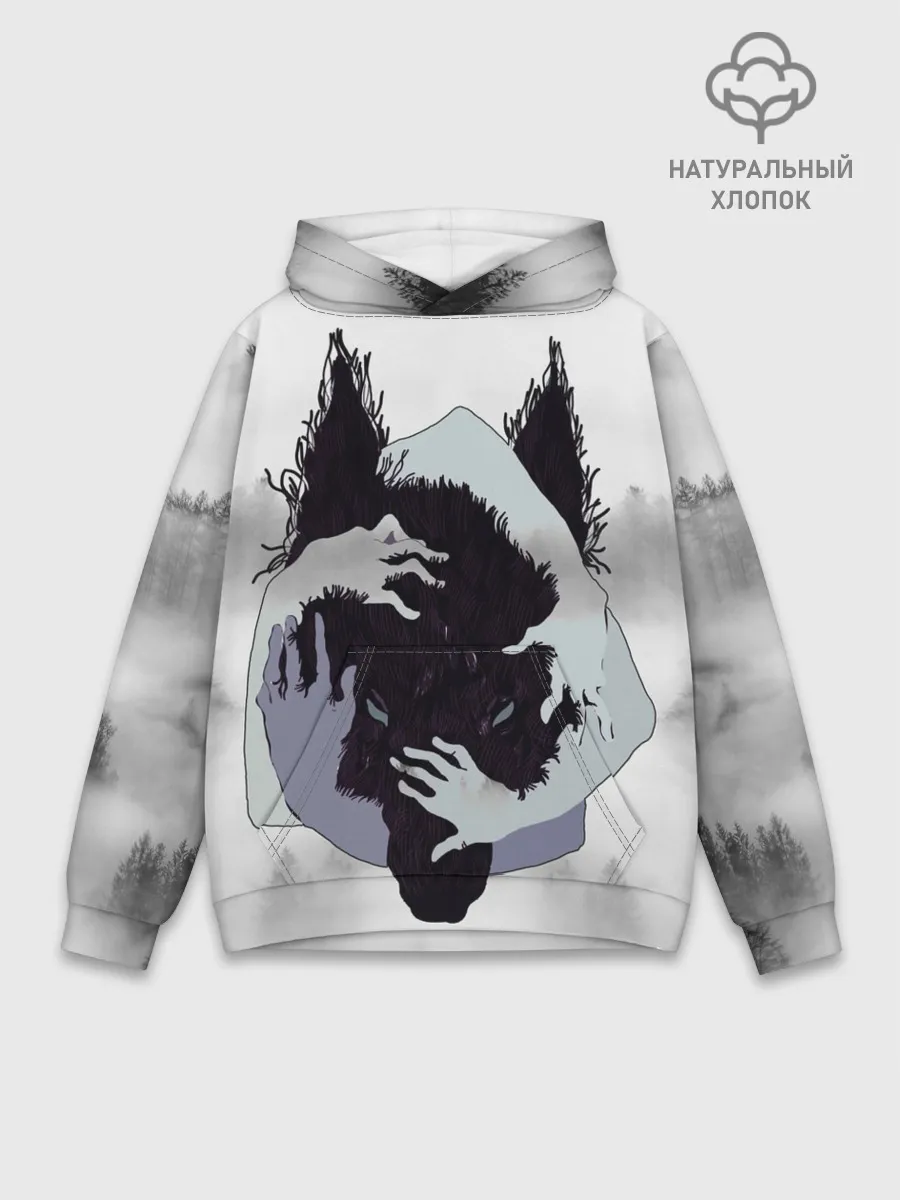 Худи мужской база хлопок / ВОЛК | WOLF