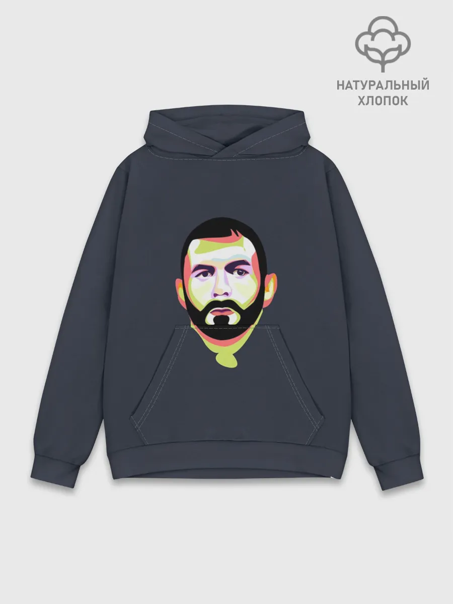 Худи мужской база хлопок / Карим Бензема. Поп арт