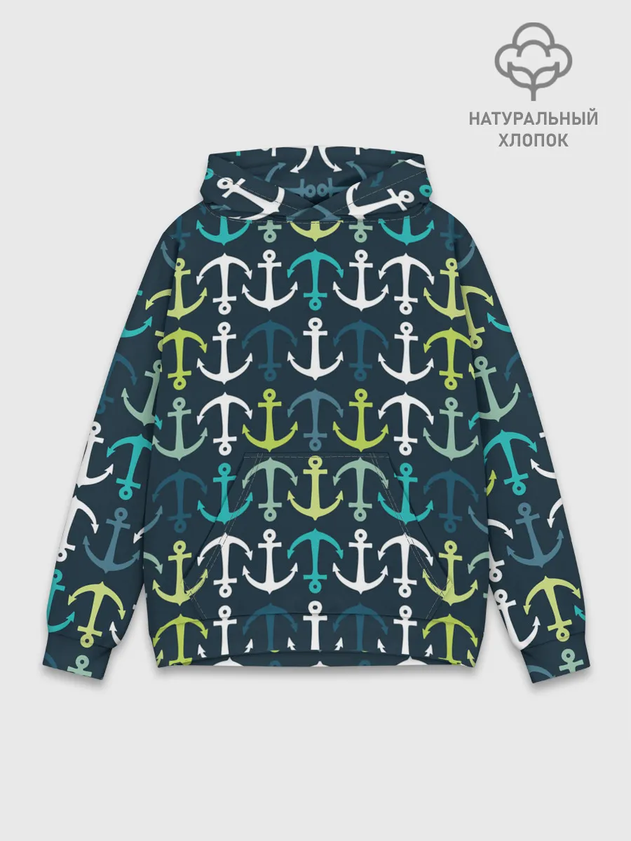 Худи мужской база хлопок / Якоря