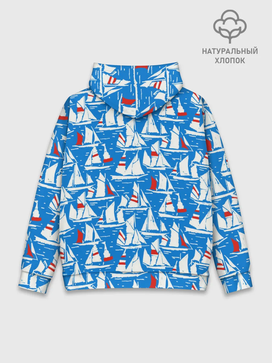 Худи мужской база хлопок / Яхты