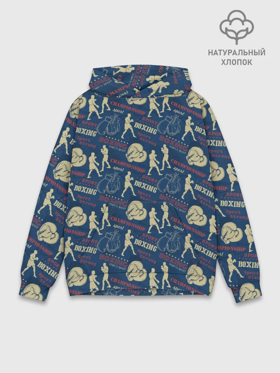 Худи мужской база хлопок / Боксёр