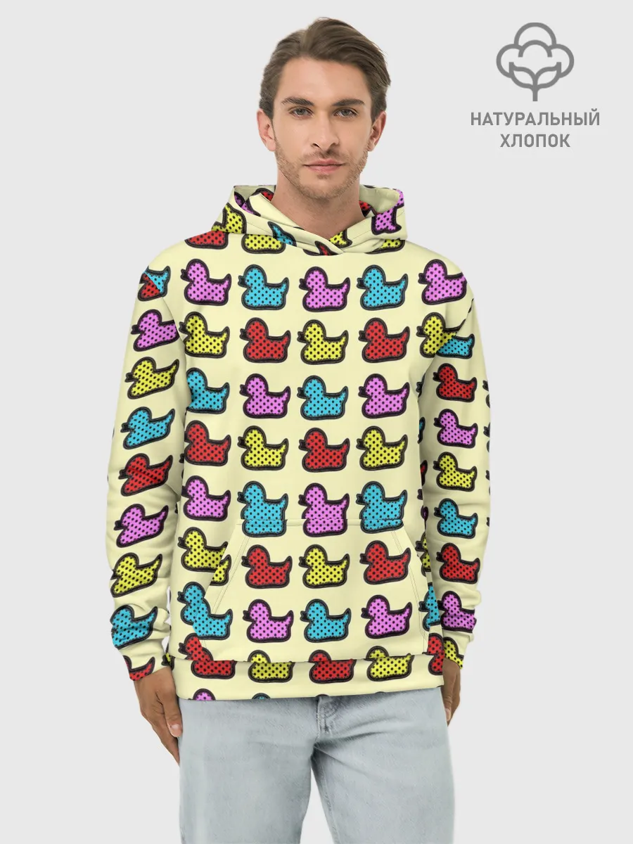 Худи мужской база хлопок / Утиный фон | Утки | Ducks