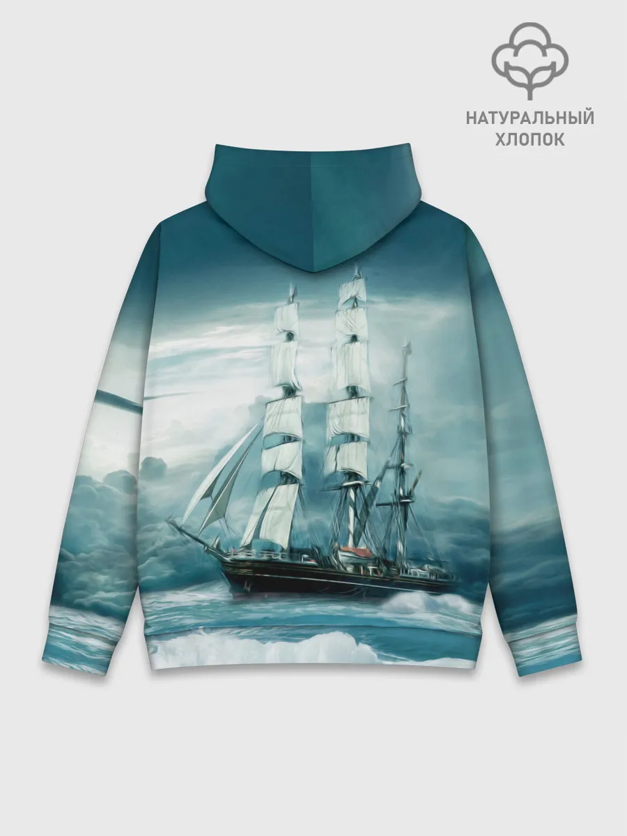 Худи мужской база хлопок / Парусник