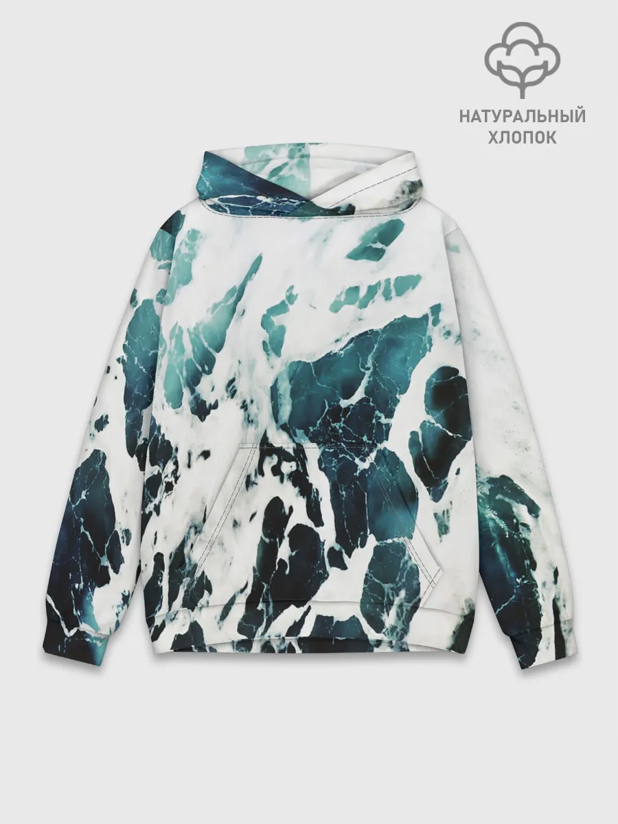 Худи мужской база хлопок / море