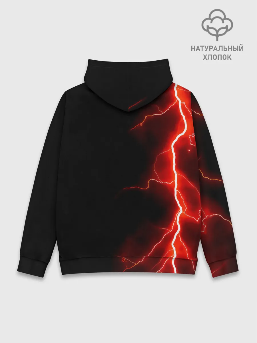 Худи мужской база хлопок / Черные быки | Черный Клевер