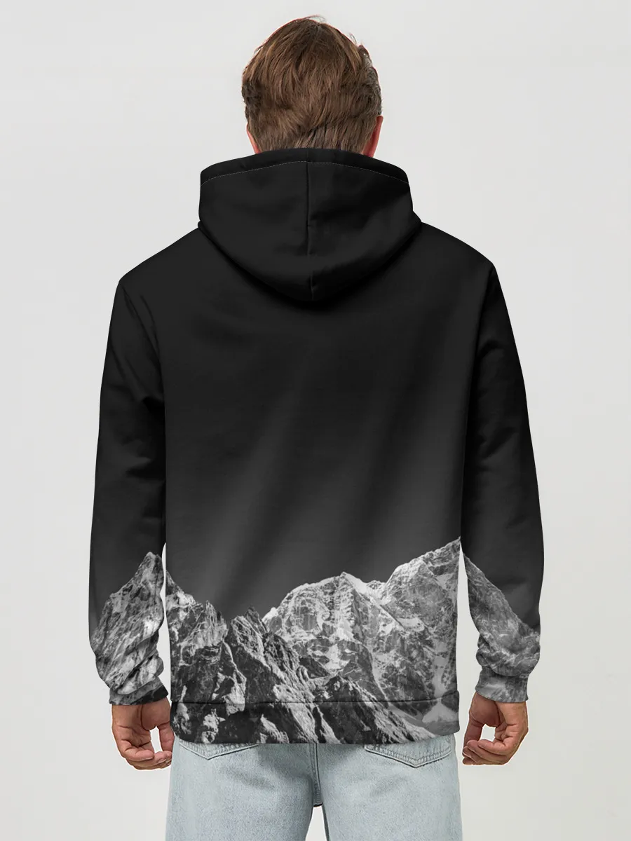 Худи мужской база хлопок / ГОРЫ В МОЕМ СЕРДЦЕ | КАМУФЛЯЖ