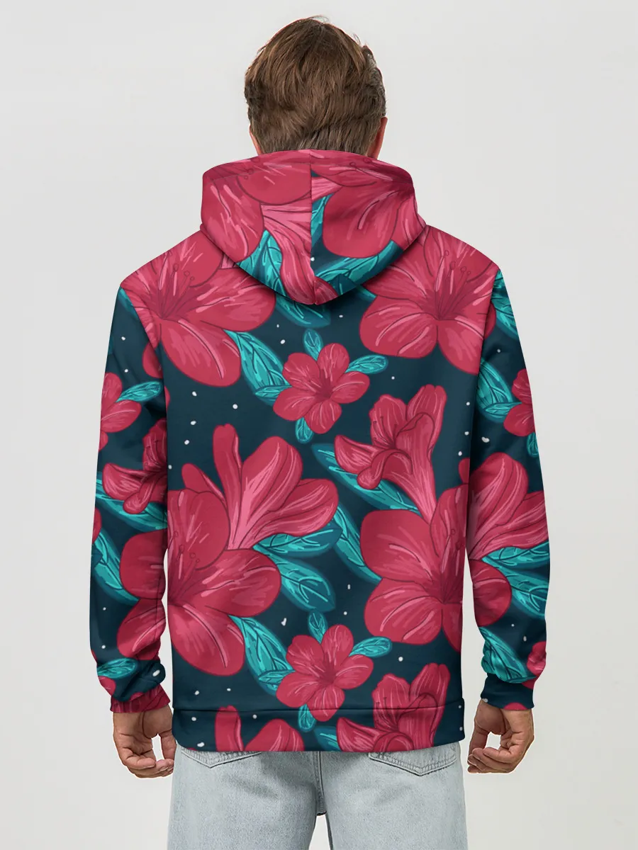 Худи мужской база хлопок / Моника в цветах