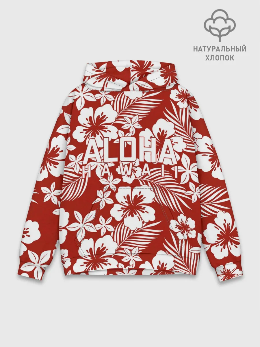 Худи мужской база хлопок / ALOHA HAWAII | АЛОХА ГАВАЙИ