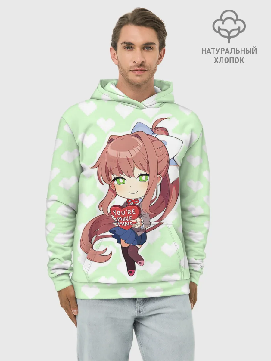 Худи мужской база хлопок / Chibi Monika