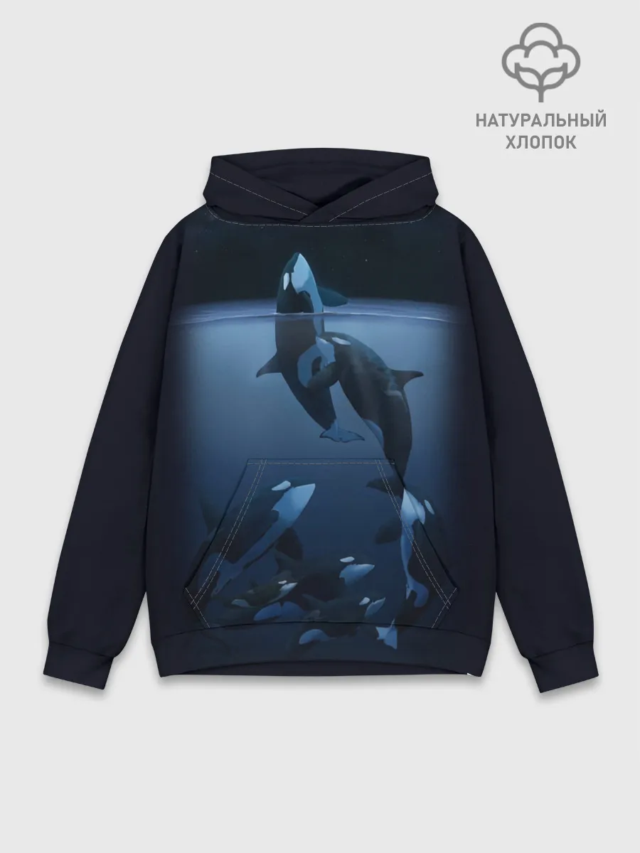 Худи мужской база хлопок / касатки