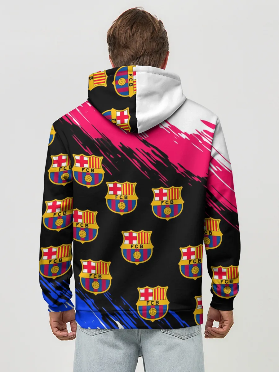 Худи мужской база хлопок / ЛИОНЕЛЬ МЕССИ / БАРСЕЛОНА