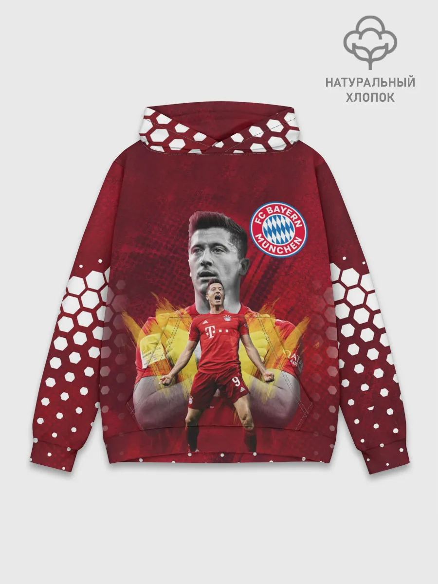 Худи мужской база хлопок / РОБЕРТ ЛЕВАНДОВСКИ / БАВАРИЯ